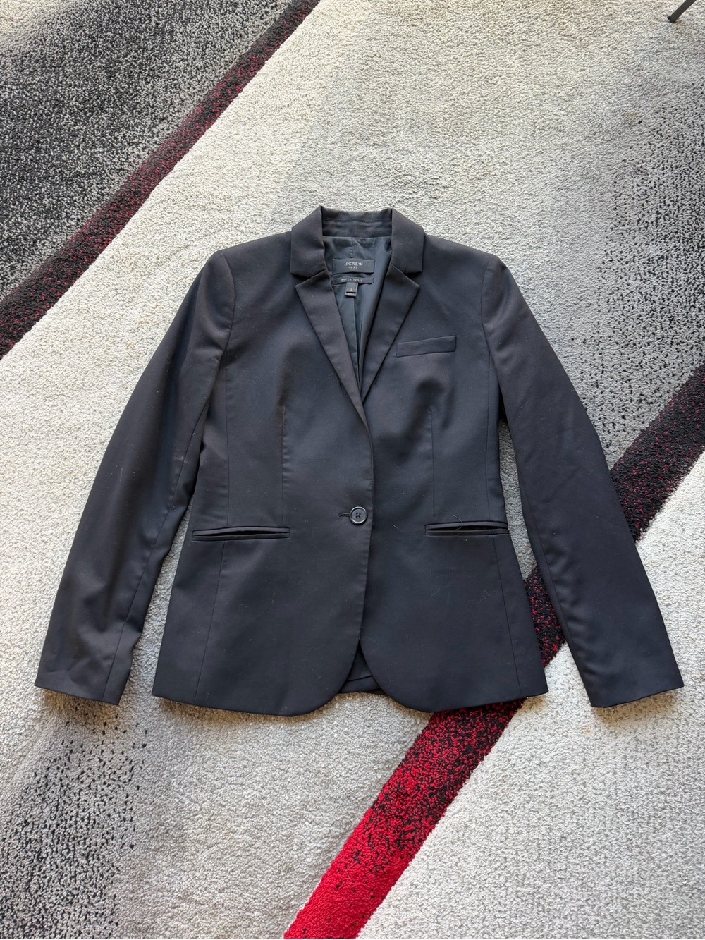 J. Crew Black 1035 Super 120’s Wool Blazer